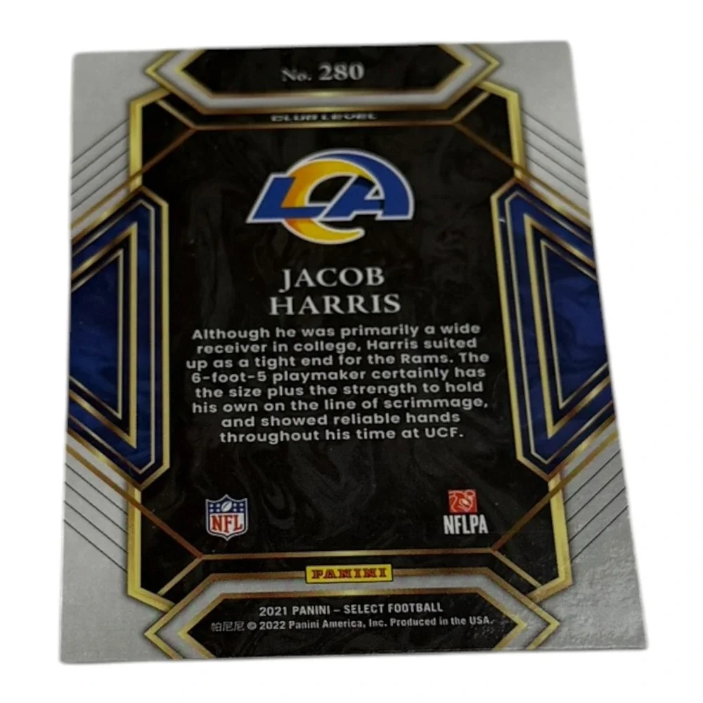 2021 Panini Select Jacob Harris Rookie Card RC #280 Club Level Silver Prizm Rams